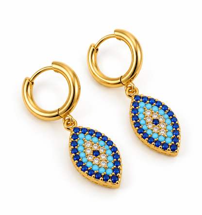 Evil Eye Charm Huggies