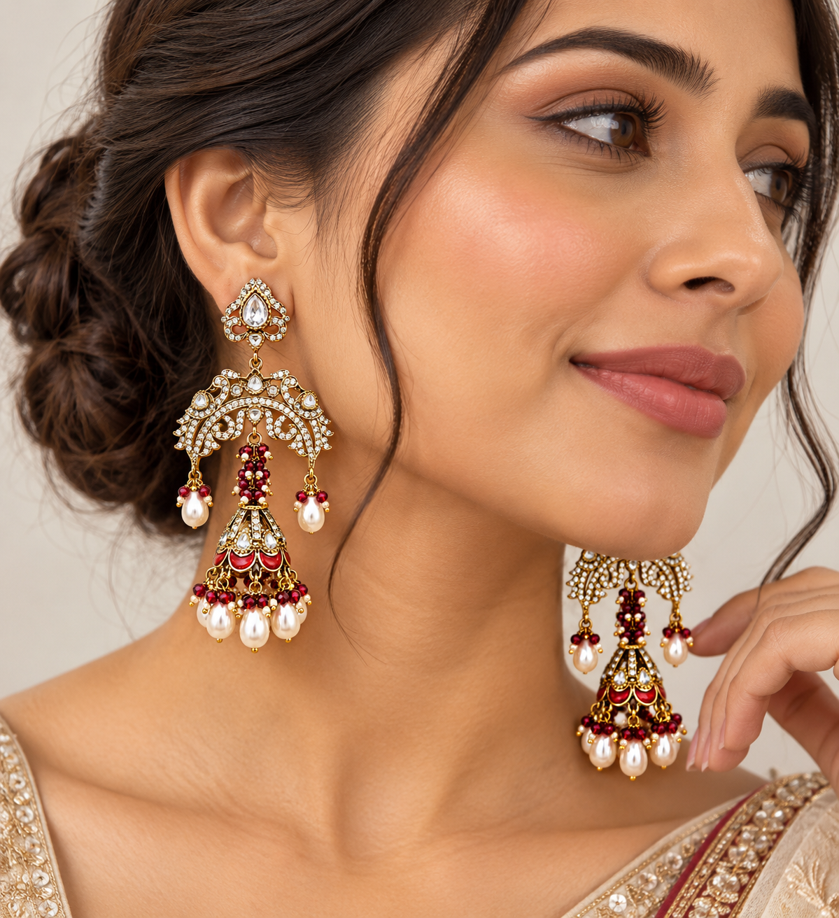 Dudhiya Jhalar Earrings