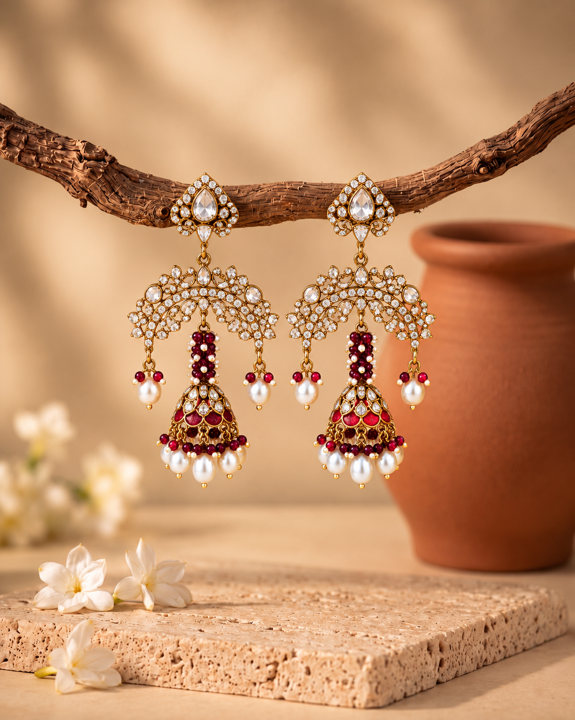 Dudhiya Jhalar Earrings