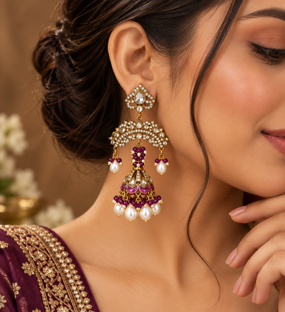 Jamun Jhalar Earrings