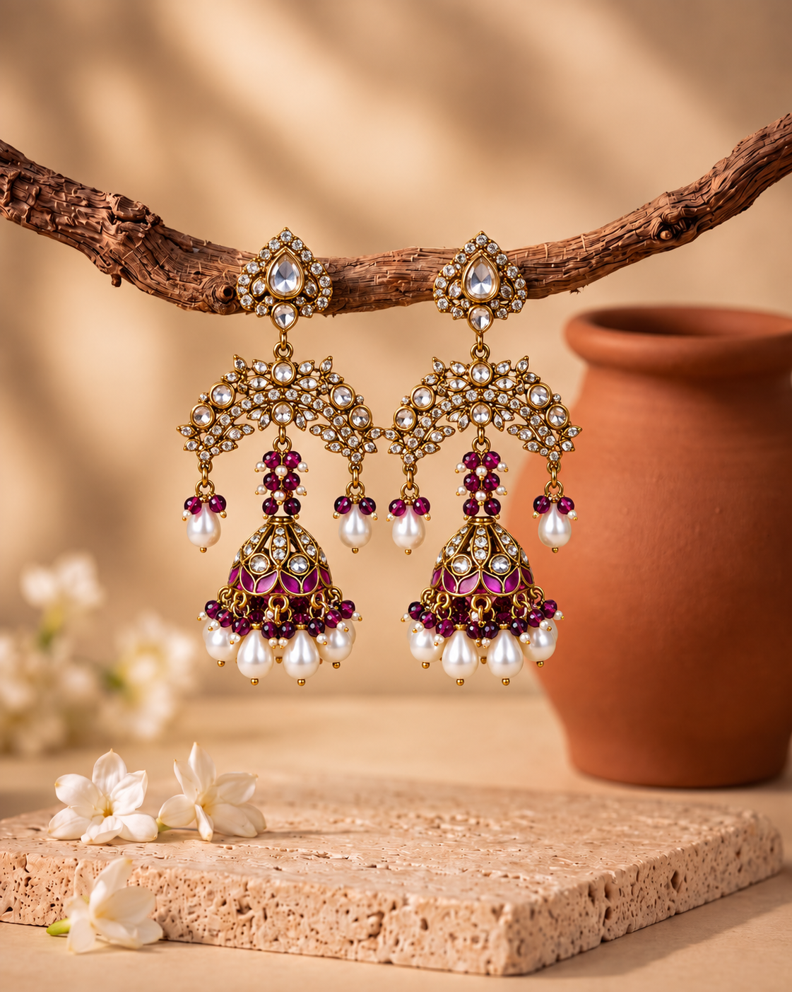 Jamun Jhalar Earrings