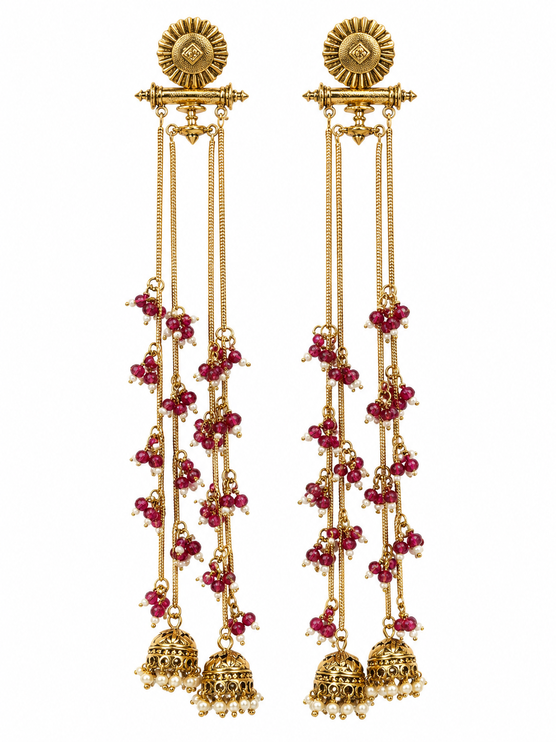 Manjiri Earrings – Ruby