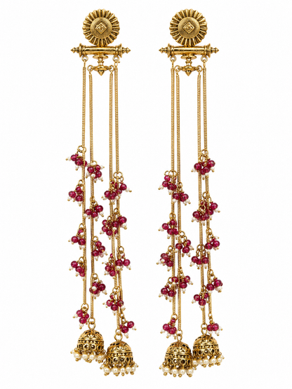Manjiri Earrings – Ruby