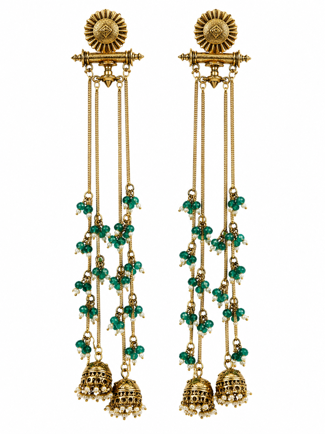 Manjiri Earrings – Emerald