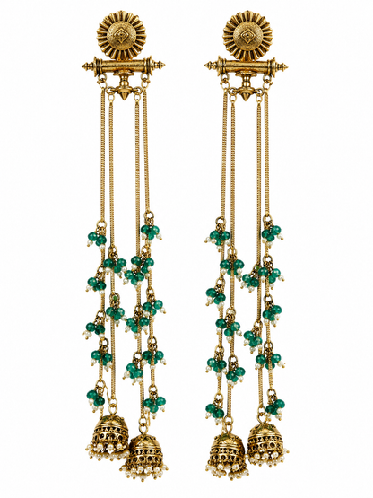 Manjiri Earrings – Emerald