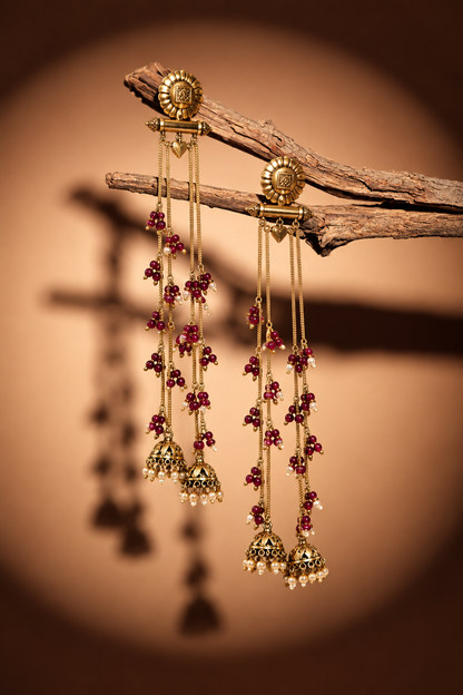 Manjiri Earrings – Ruby