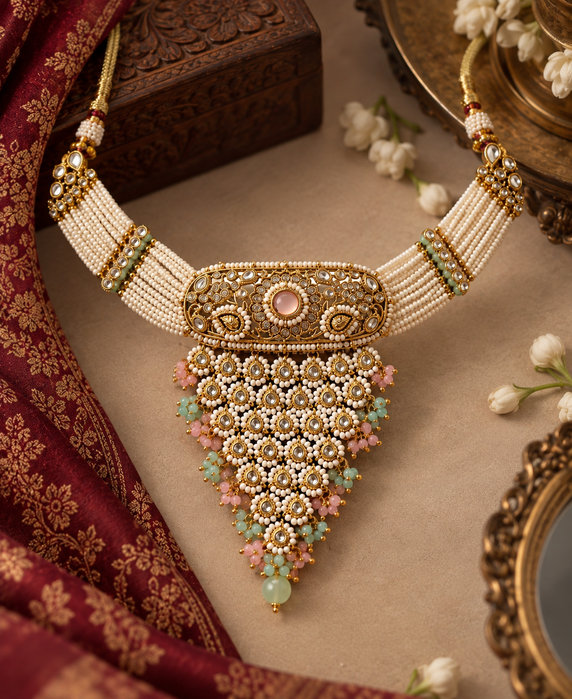 Moti Kaliyan Necklace Set