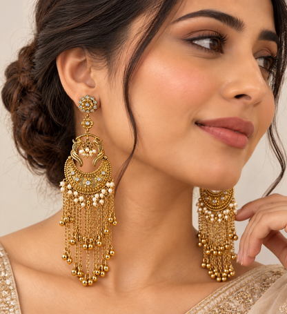 Mayur Jhalar Earrings