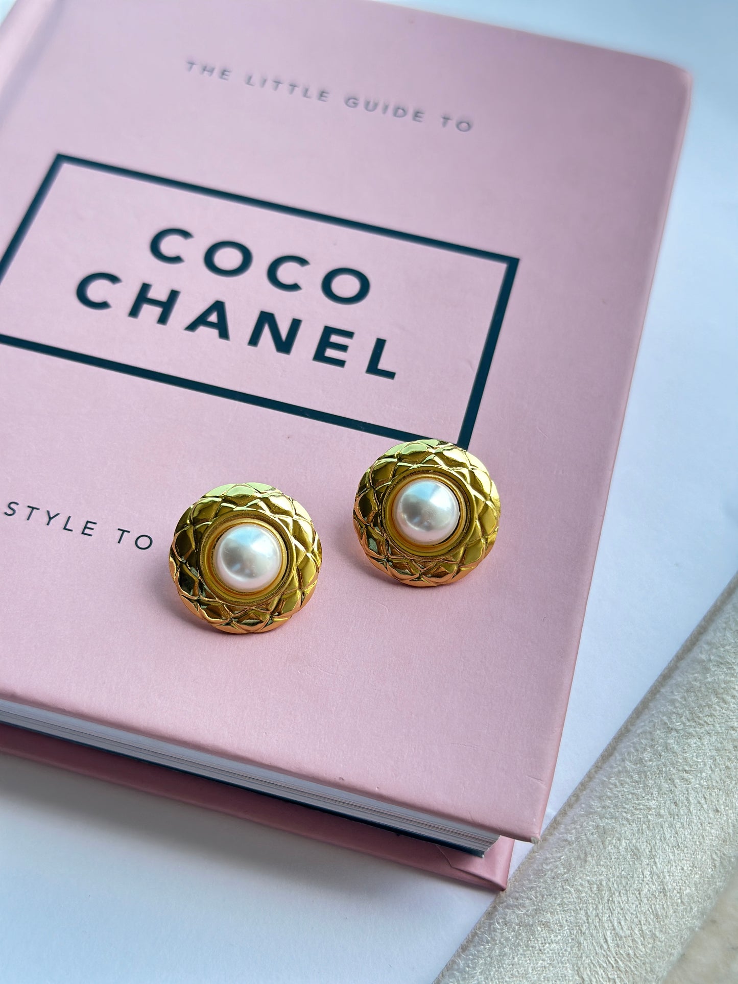 Classic Golden Pearl Earrings