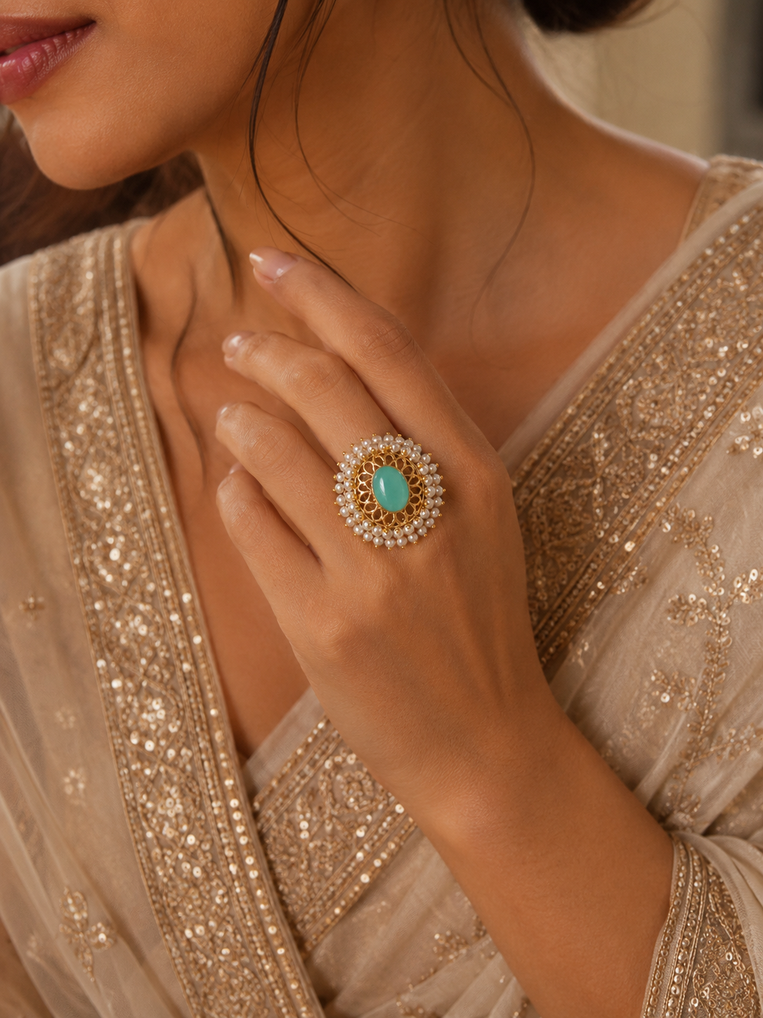 Ishaani Pearl Ring