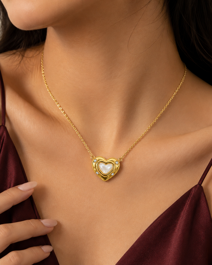 Heart Mother-of-Pearl Pendant Necklace