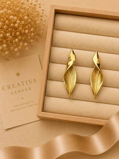 Twisted Leaf Earrings