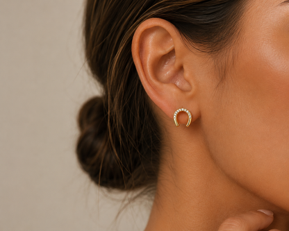 Horseshoe Stud Earrings