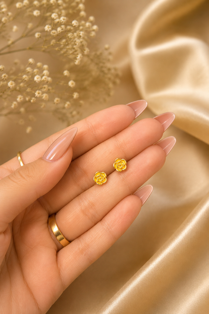 Rose Stud Helix Earrings