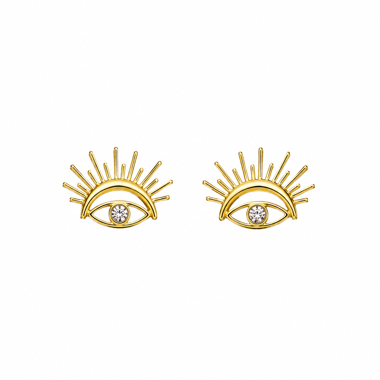Crystal Lash Stud Earrings