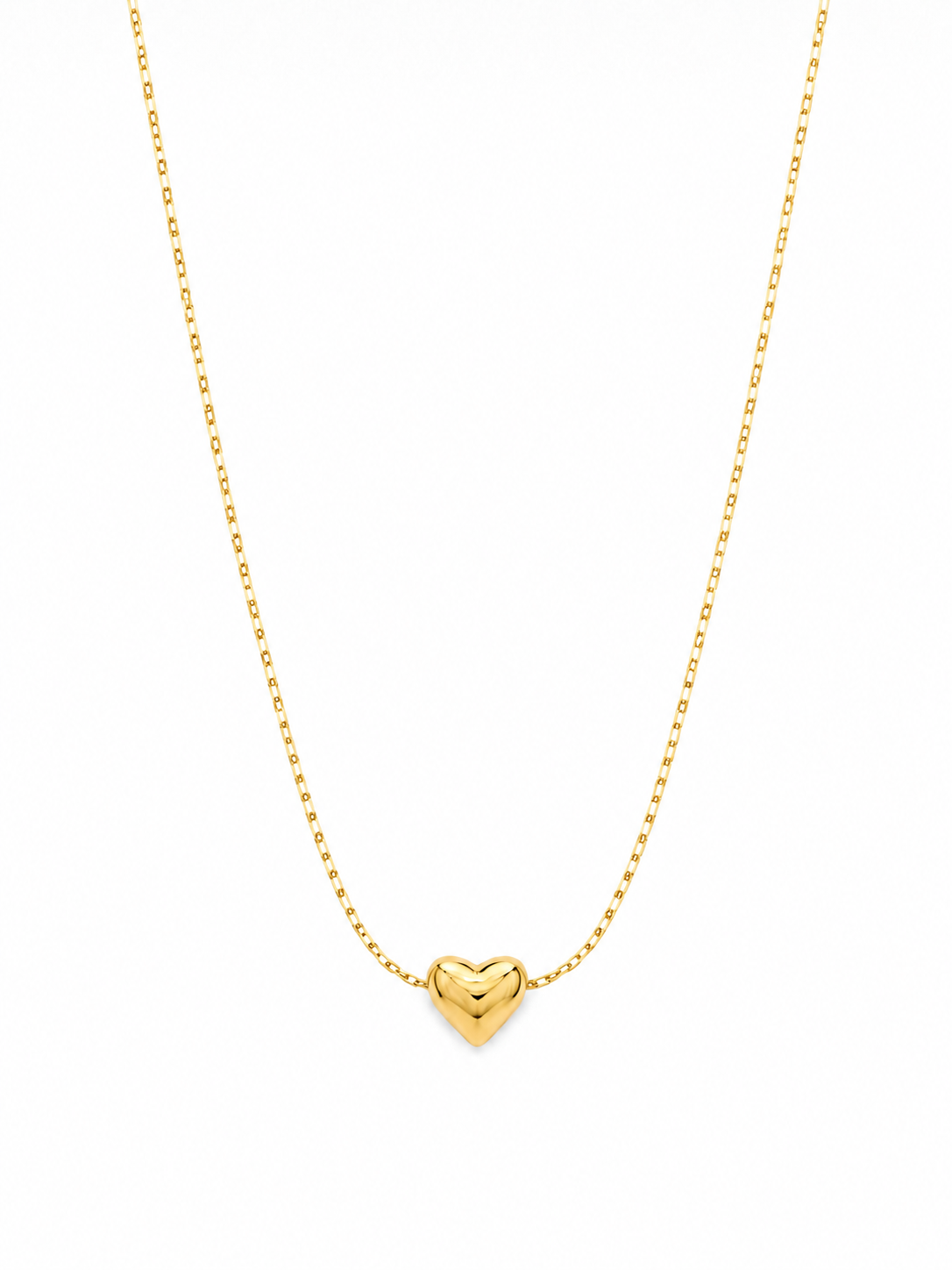 Puffed Heart Pendant Necklace