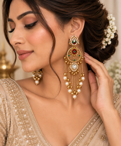 Ghungroo Chandbali Earrings