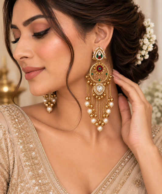 Ghungroo Chandbali Earrings