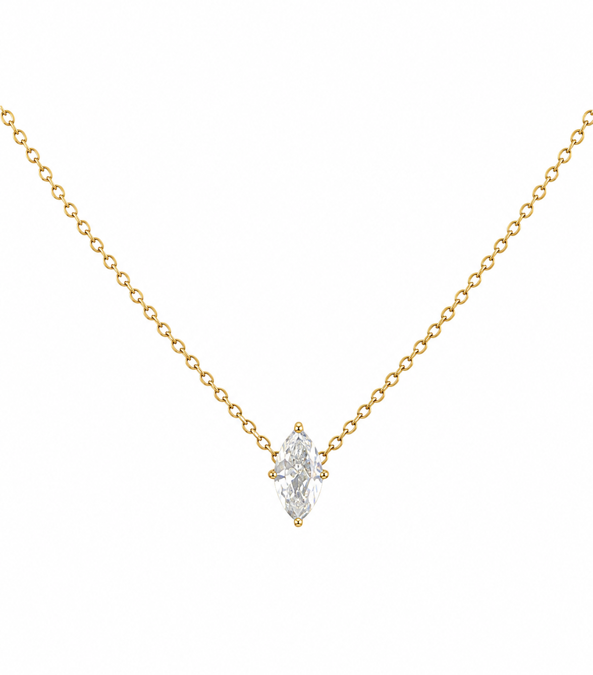 Marquise Crystal Pendant Necklace