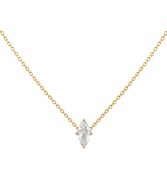 Marquise Crystal Pendant Necklace