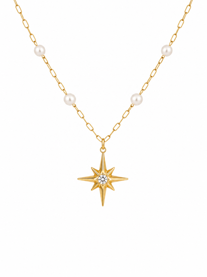 Pearl Star Pendant Necklace