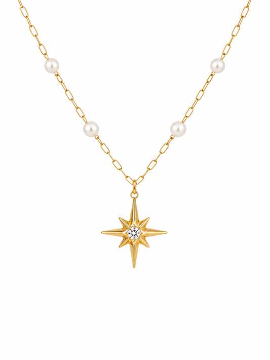Pearl Star Pendant Necklace