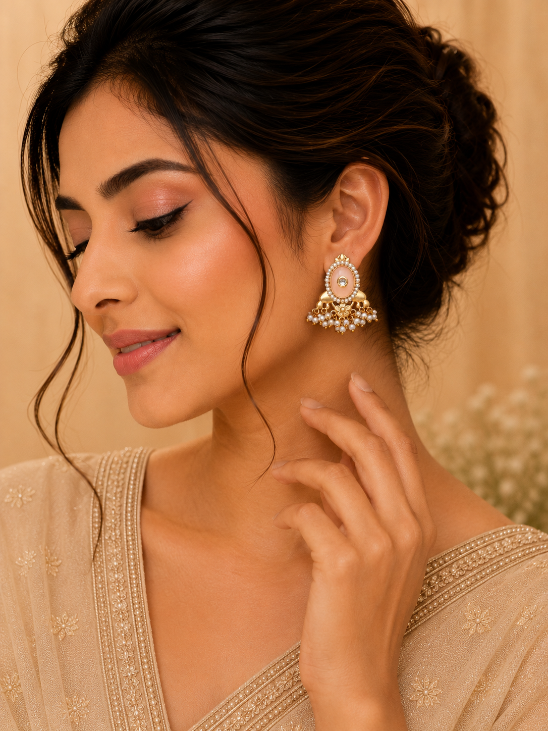 Vaanya Pearl Drop Earrings