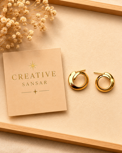 Tangled Loop Hoop Earrings