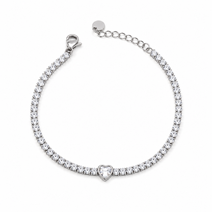 Heart Tennis Bracelet