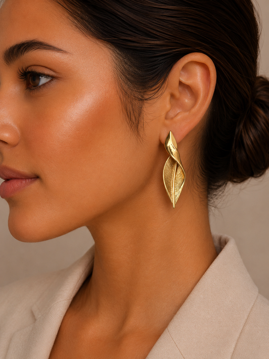 Twisted Leaf Earrings
