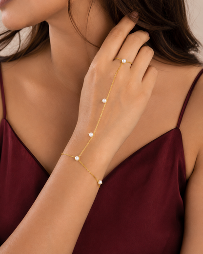 Pearl Hath Phool Bracelet