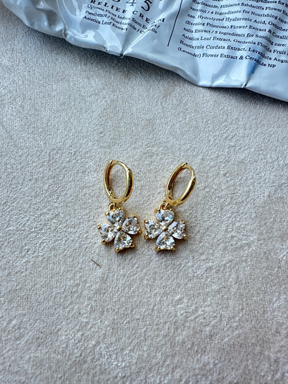 Floral Gold Earrings