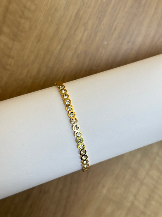 Full Imported Stones Bezel Tennis Bracelet