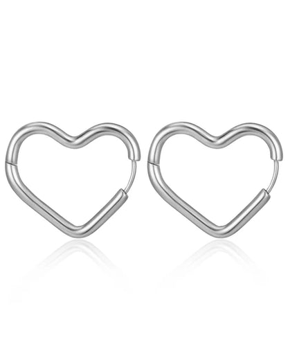 Heart Hoop Earrings