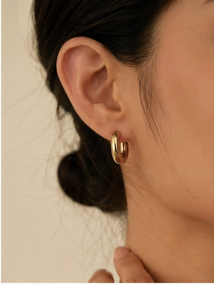 Chunky Open Hoop Earrings