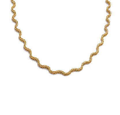 Twisted Rope CZ Pendant Necklace