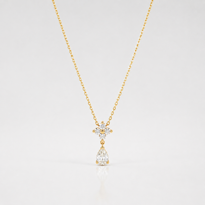 Clover Stone Drop Necklace