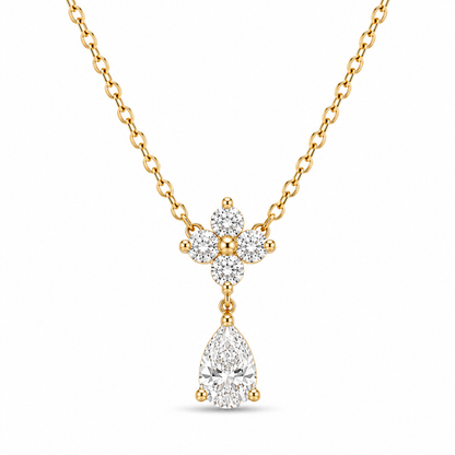 Clover Stone Drop Necklace