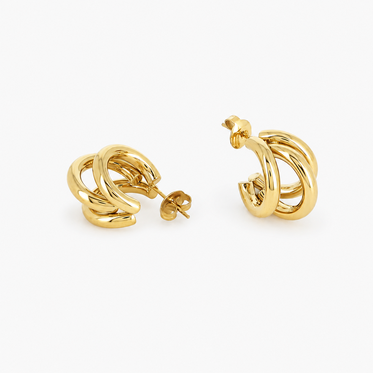 Twisted Loop Stud Earrings