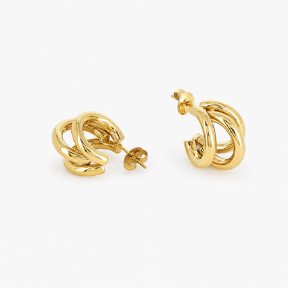 Twisted Loop Stud Earrings