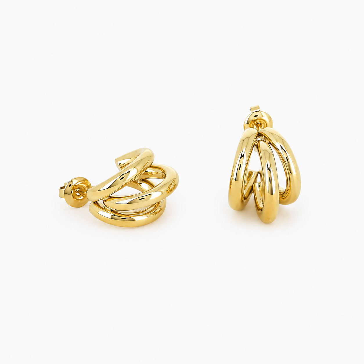 Twisted Loop Stud Earrings