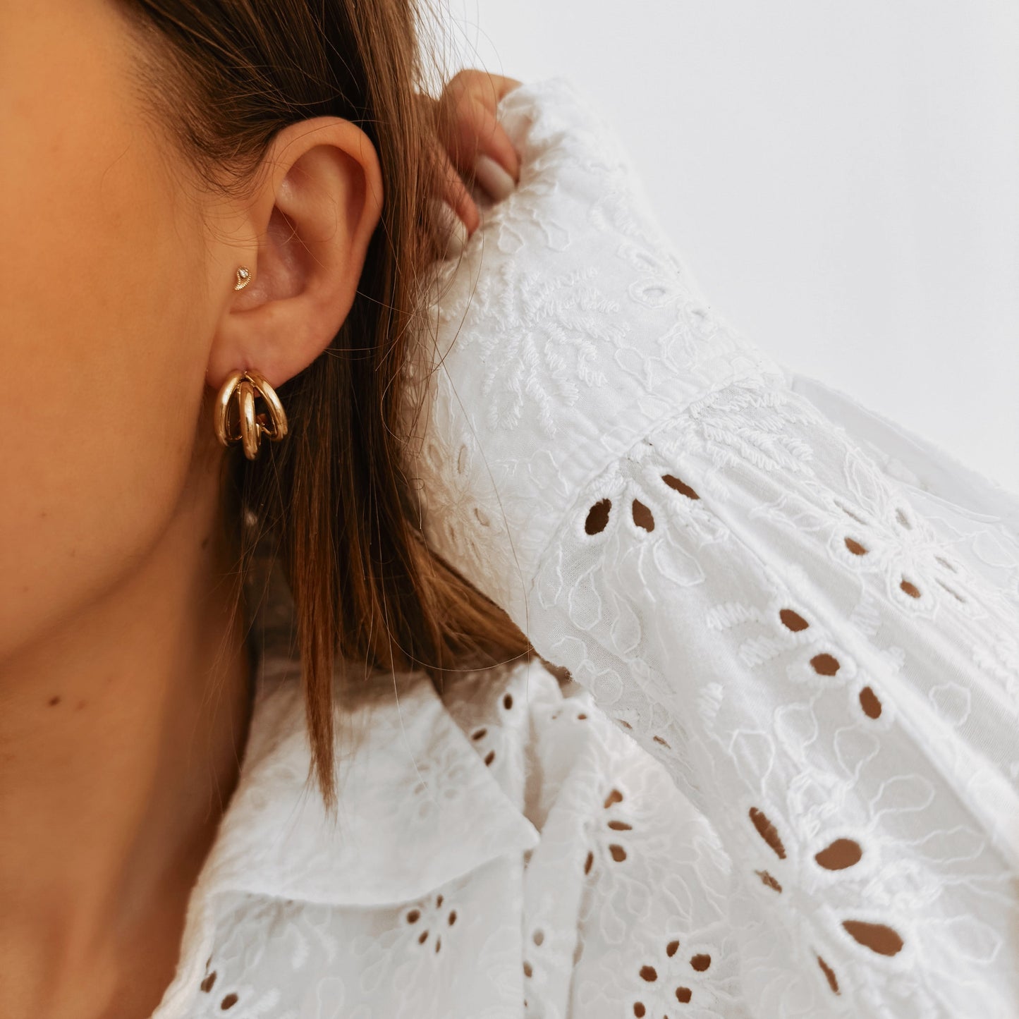 Twisted Loop Stud Earrings