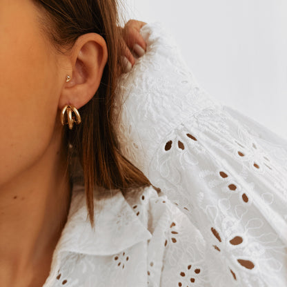 Twisted Loop Stud Earrings