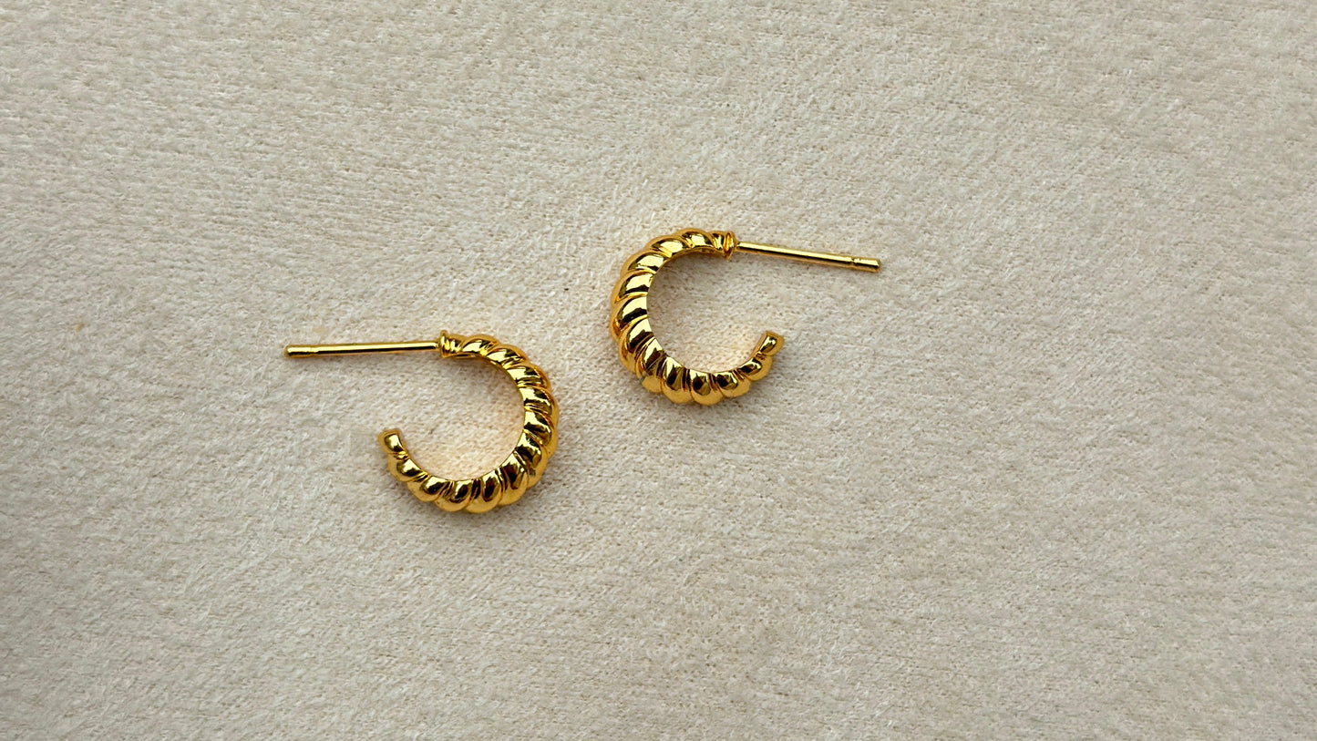 Open Croissant Hoop Earrings