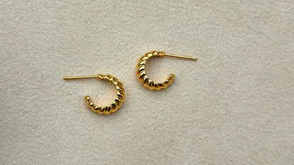 Open Croissant Hoop Earrings