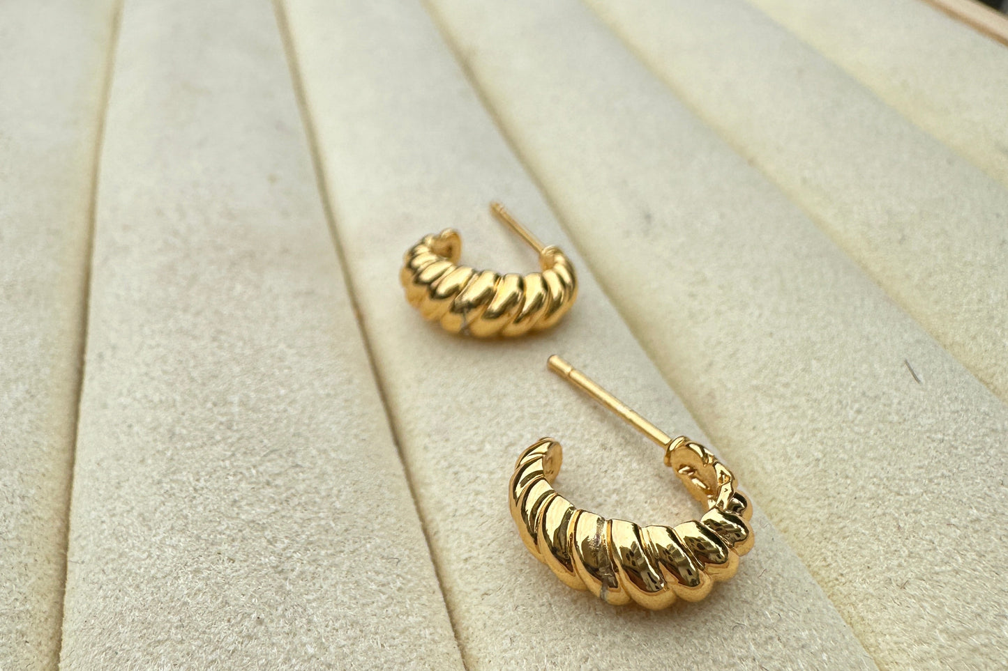 Open Croissant Hoop Earrings
