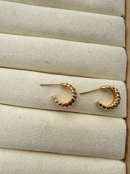 Open Croissant Hoop Earrings