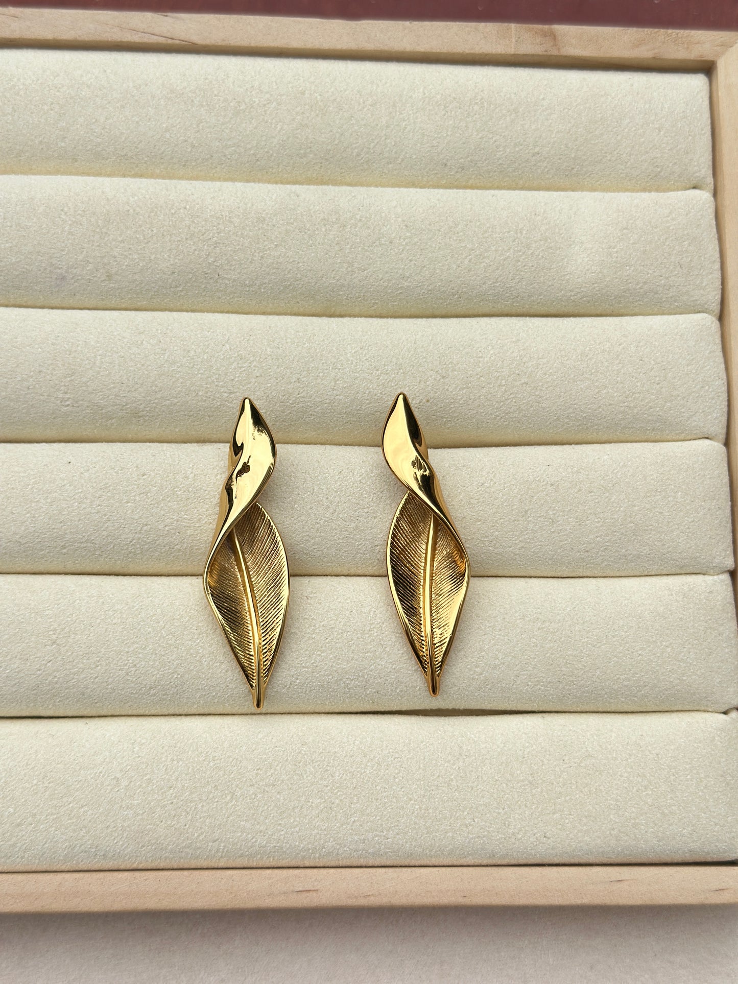 Twisted Leaf Earrings