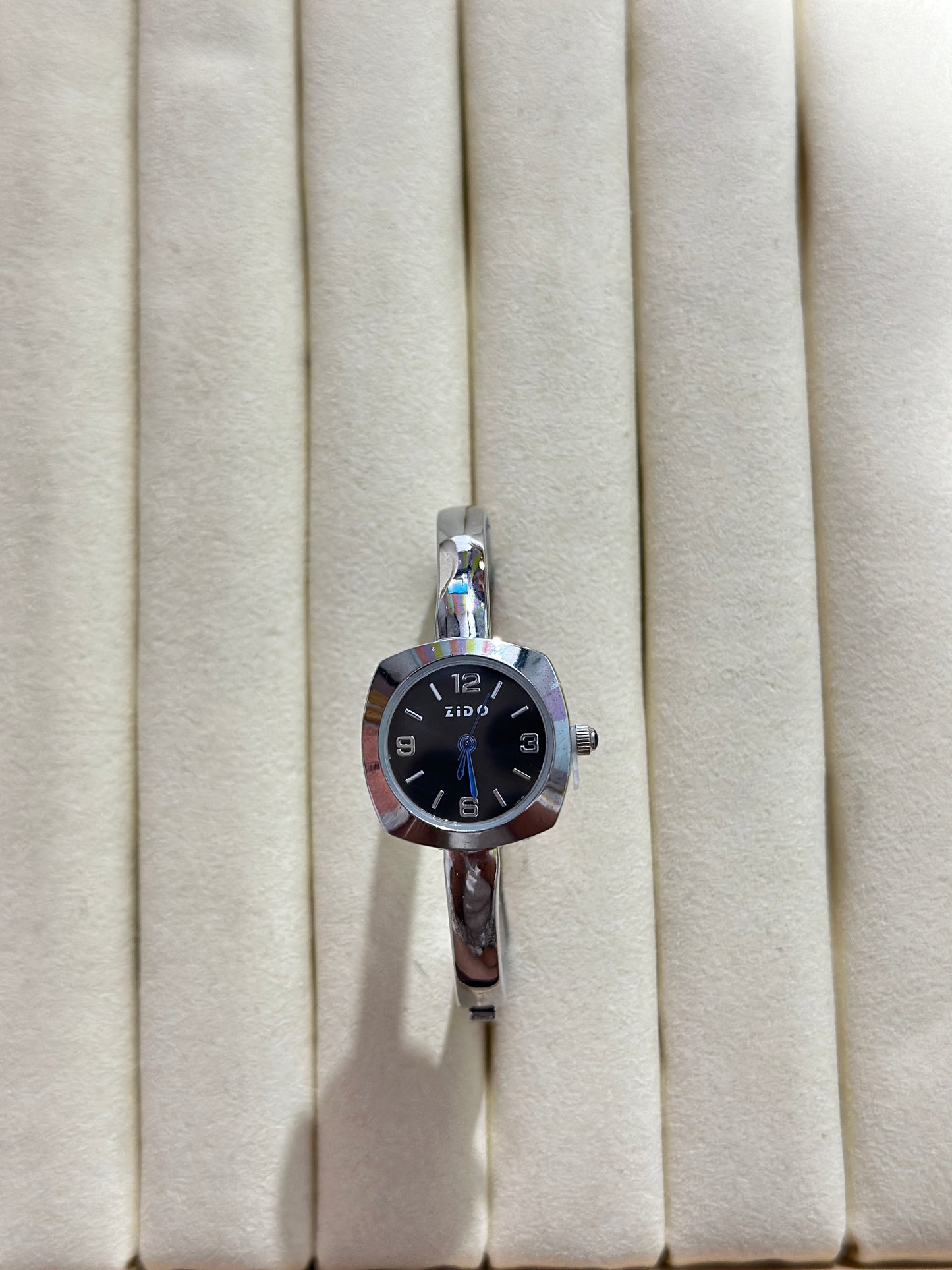 Silver Square Roman Numeral Mesh Band Watch