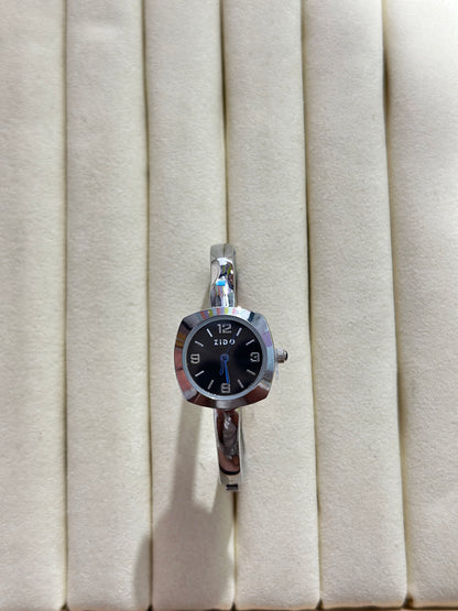 Silver Square Roman Numeral Mesh Band Watch